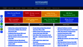 What Hosshare.com website looked like in 2021 (3 years ago)