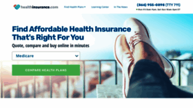 What Healthinsurance.com website looked like in 2021 (3 years ago)