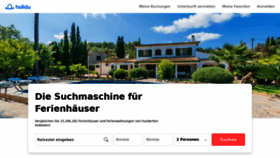 What Holidu.de website looked like in 2021 (4 years ago)