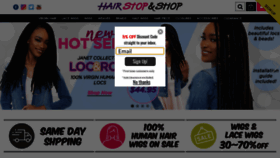 What Hairstopandshop.com website looked like in 2021 (3 years ago)