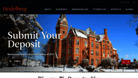 What Heidelberg.edu website looked like in 2021 (3 years ago)