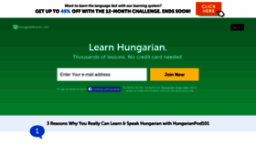 What Hungarianpod101.com website looked like in 2021 (3 years ago)