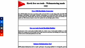 What Hawkwebtools.com website looked like in 2021 (3 years ago)