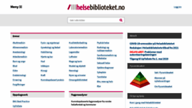 What Helsebiblioteket.no website looked like in 2021 (3 years ago)