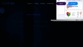 What Hirebee.ai website looked like in 2021 (5 years ago)