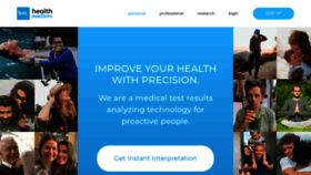 What Healthmatters.io website looked like in 2021 (3 years ago)
