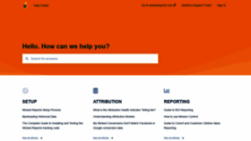 What Help.wickedreports.com website looked like in 2021 (3 years ago)