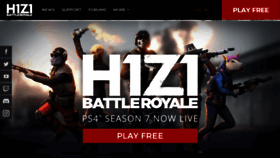 What H1z1.com website looked like in 2021 (3 years ago)