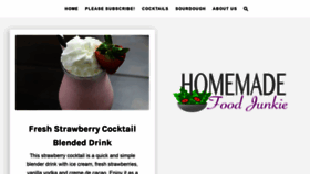 What Homemadefoodjunkie.com website looked like in 2021 (3 years ago)
