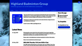 What Highlandbadmintongroup.co.uk website looked like in 2021 (3 years ago)