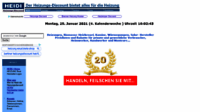 What Heizungs-discount.de website looked like in 2021 (3 years ago)