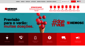 What Hemosc.org.br website looked like in 2021 (3 years ago)