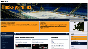 What Hockeyarenas.net website looked like in 2021 (3 years ago)