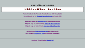 What Hiddenwine.com website looked like in 2021 (3 years ago)
