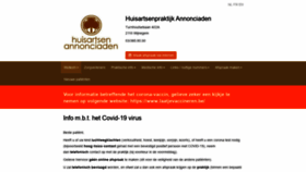 What Huisartsenannonciaden.be website looked like in 2021 (3 years ago)