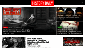 What Historydaily.org website looked like in 2021 (3 years ago)
