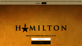 What Hamiltonmusical.com website looked like in 2021 (3 years ago)