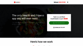 What Healthifyme.com website looked like in 2021 (3 years ago)
