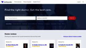 What Healthgrades.com website looked like in 2021 (3 years ago)