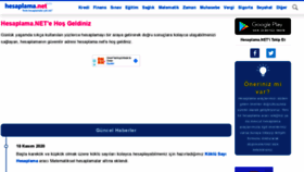 What Hesaplama.net website looked like in 2021 (3 years ago)