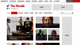 What Herald.co.zw website looked like in 2021 (3 years ago)