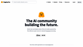 What Huggingface.co website looked like in 2021 (3 years ago)