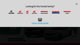 What Honda.ca website looked like in 2021 (3 years ago)