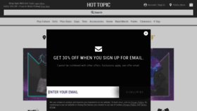 What Hottopic.com website looked like in 2021 (3 years ago)