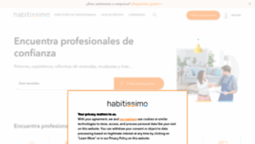 What Habitissimo.es website looked like in 2021 (3 years ago)