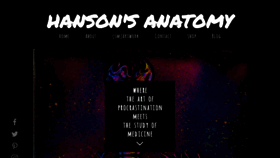 What Hansonsanatomy.com website looked like in 2021 (3 years ago)