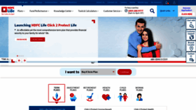 What Hdfclife.com website looked like in 2021 (3 years ago)