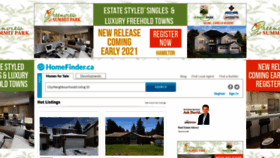 What Homefinder.ca website looked like in 2021 (3 years ago)