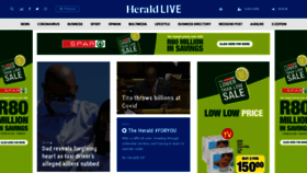 What Heraldlive.co.za website looked like in 2021 (3 years ago)