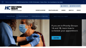What Holycrosshealth.org website looked like in 2021 (3 years ago)