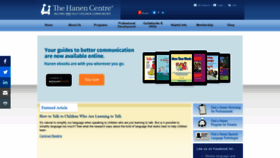 What Hanen.org website looked like in 2021 (3 years ago)