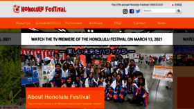 What Honolulufestival.com website looked like in 2021 (3 years ago)