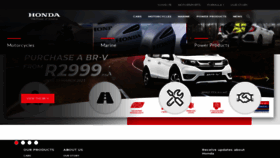 What Honda.co.za website looked like in 2021 (4 years ago)
