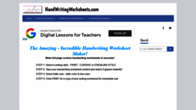 What Handwritingworksheets.com website looked like in 2021 (4 years ago)
