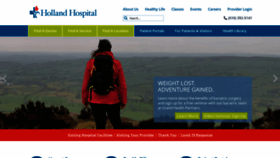 What Hollandhospital.org website looked like in 2021 (3 years ago)