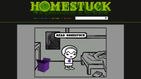 What Homestuck.com website looked like in 2021 (3 years ago)