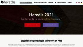 What Heredis.com website looked like in 2021 (3 years ago)