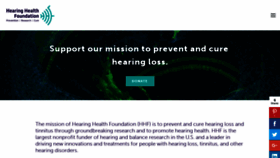 What Hearinghealthfoundation.org website looked like in 2021 (3 years ago)