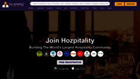 What Hozpitality.com website looked like in 2021 (3 years ago)