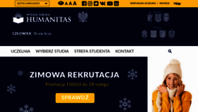What Humanitas.edu.pl website looked like in 2021 (3 years ago)