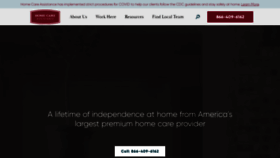 What Homecareassistance.com website looked like in 2021 (3 years ago)