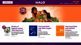 What Halopets.com website looked like in 2021 (3 years ago)