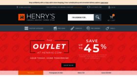 What Henrys.ca website looked like in 2021 (3 years ago)