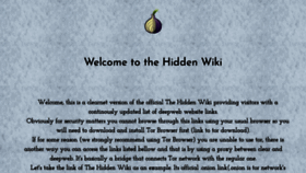What Hiddenwiki.co website looked like in 2021 (5 years ago)