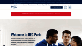 What Hec.fr website looked like in 2021 (3 years ago)