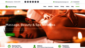 What Happydreammassage.com website looked like in 2021 (3 years ago)